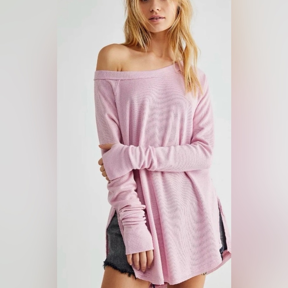 We The Free Snowy Thermal Long Sleeve Mink Pink Medium